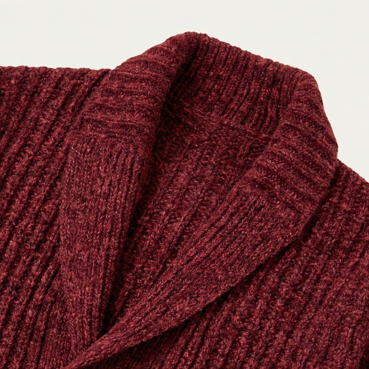 Men's Chunky Knit Cardigan Shawl Collar
