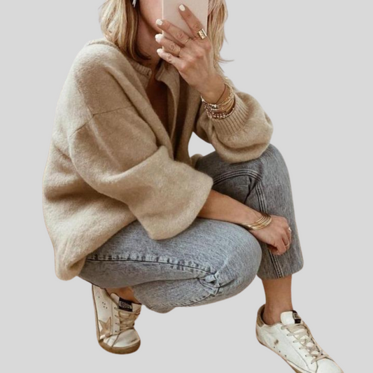 Women's Knitted Cardigan Button Front Casual - Fashinoza