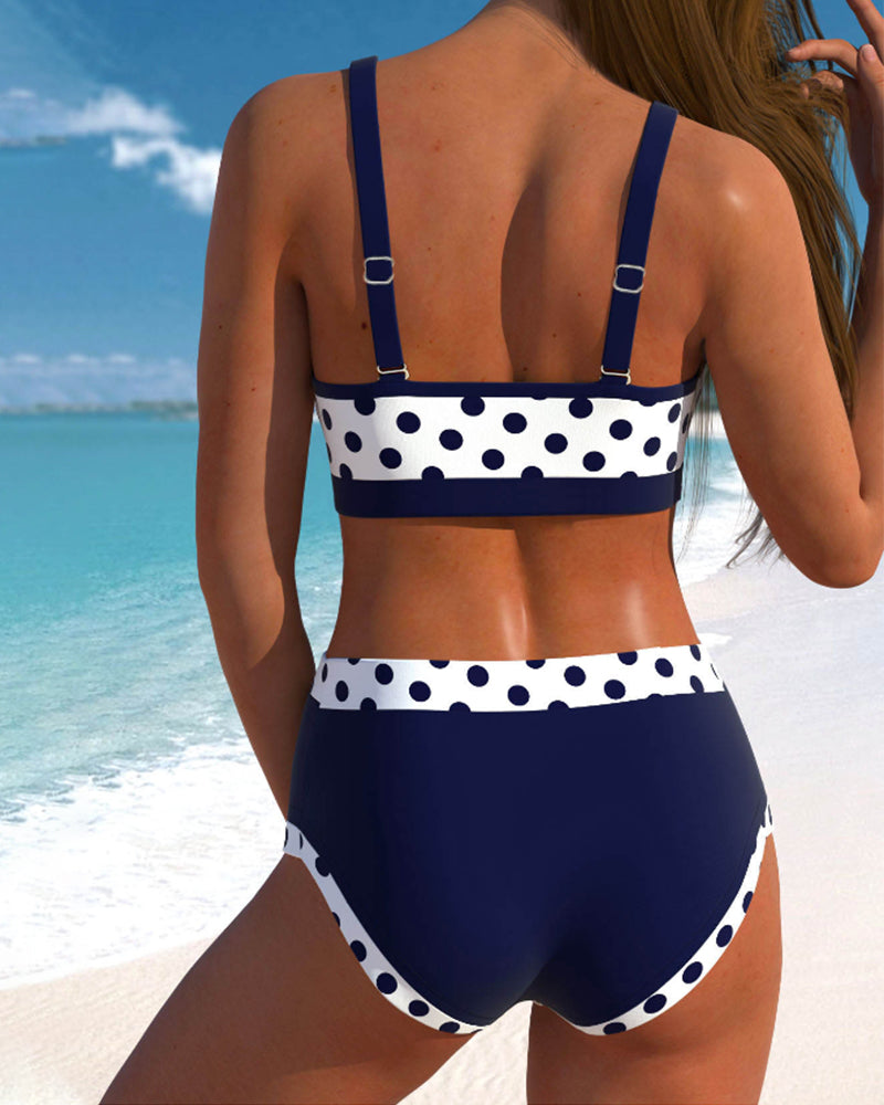 Women's High Waist Retro Bikini Set