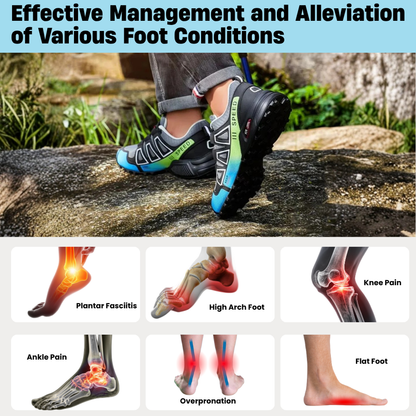 Orthopedic Hiking Shoes for Women and Men Waterproof Lace-Up Walking Sneakers