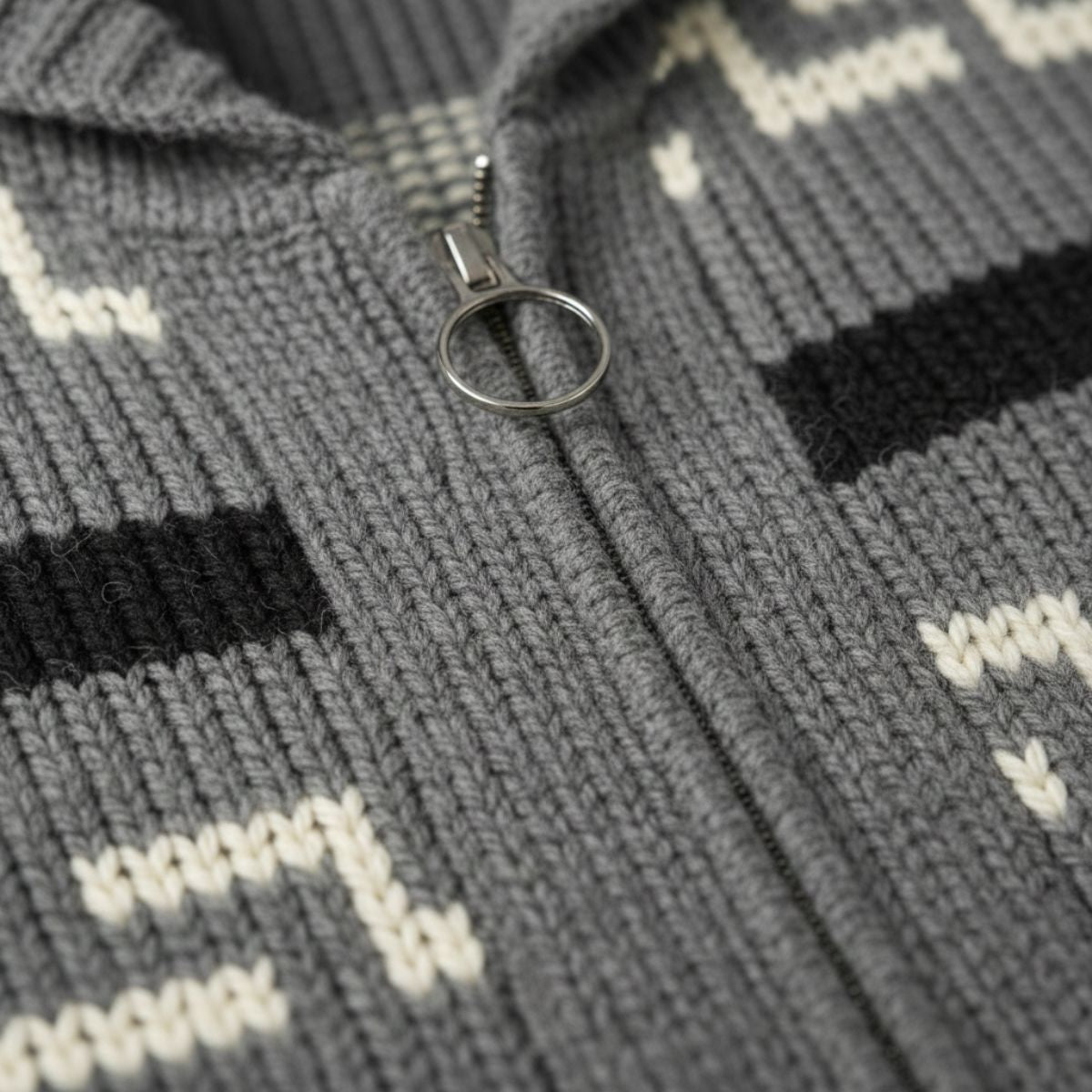 Men's Vintage Knit Cardigan Shawl Collar Thick Winter