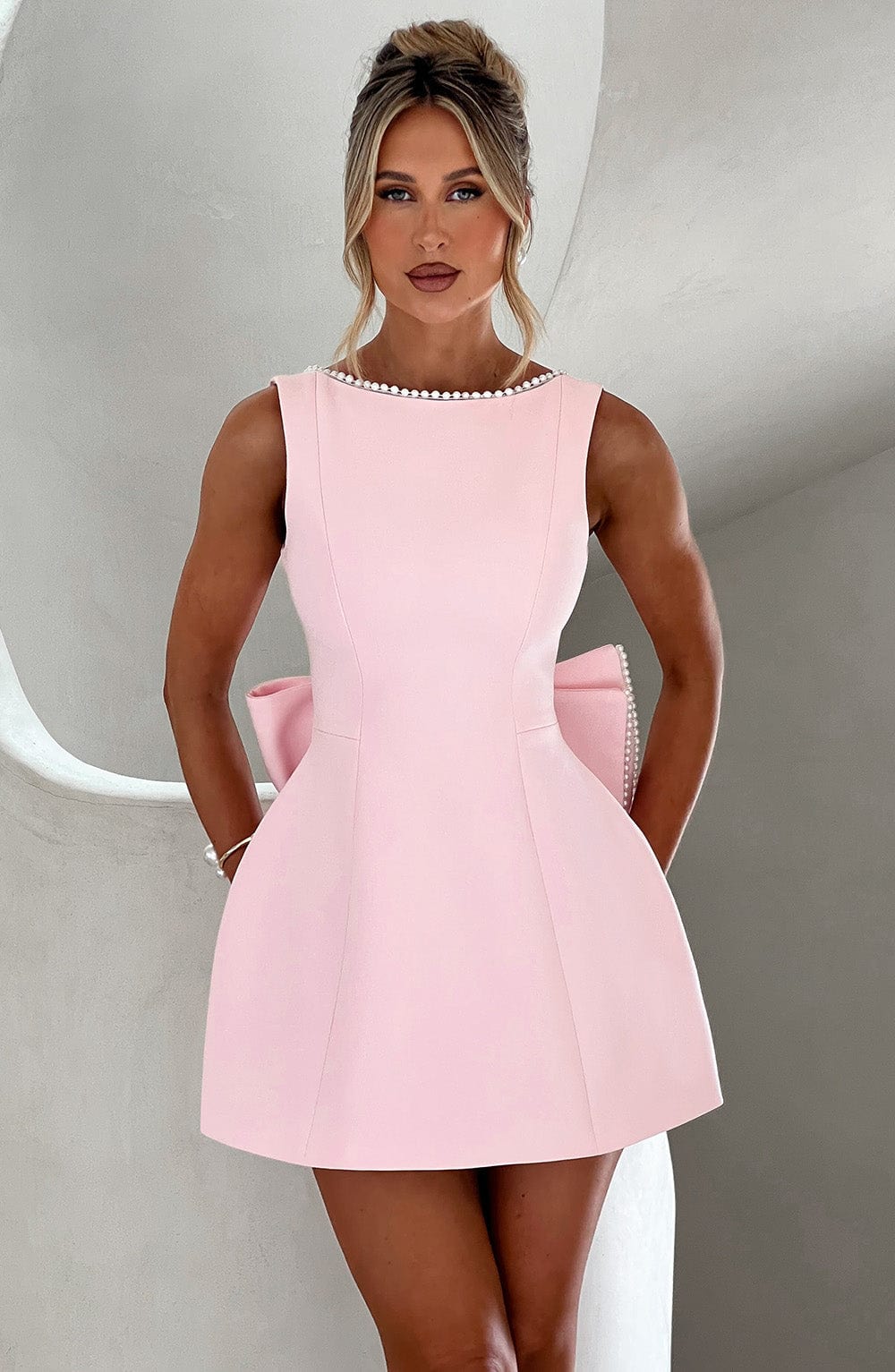 Hailey | Women Wedding Guest Structured Mini Dress