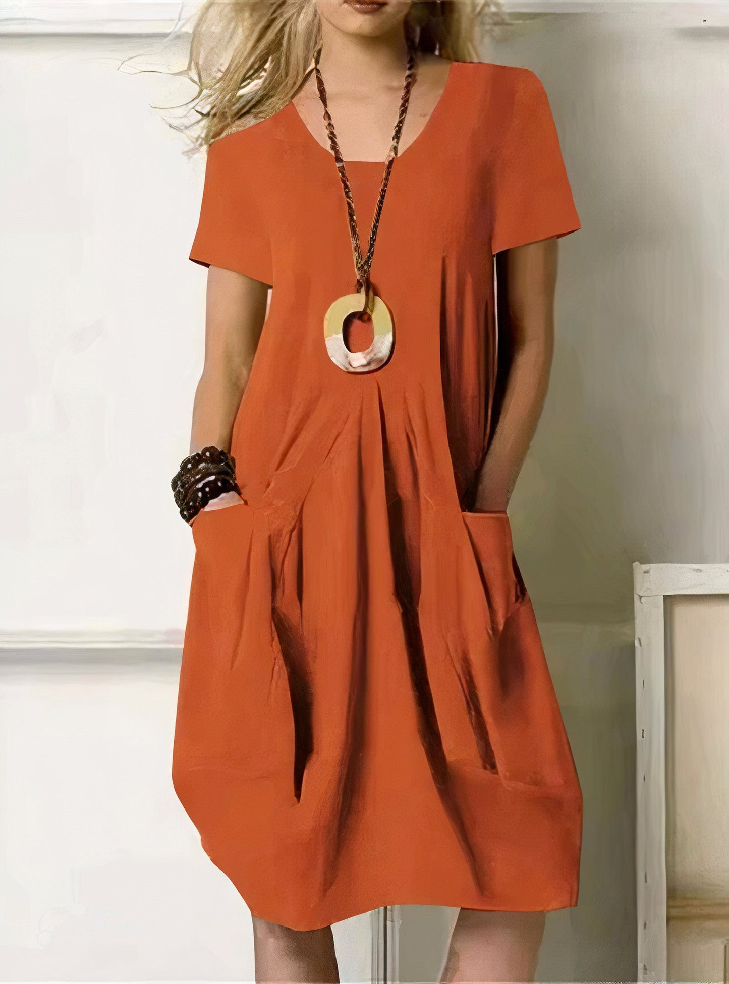 Women's Relaxed Fit Short Sleeve Dress