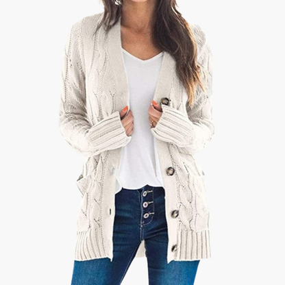 Women's Button Front Cardigan Sweater with Pockets