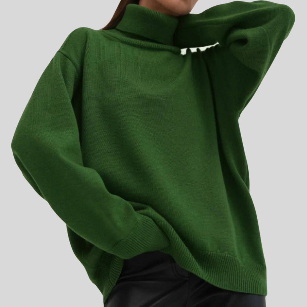 Women's Rollneck Sweater Merino Wool Cold-Weather