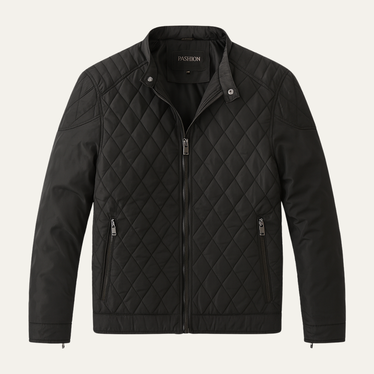 Crestfall Men's Quilted Padded Jacket Warm Zip Up - Fashinoza