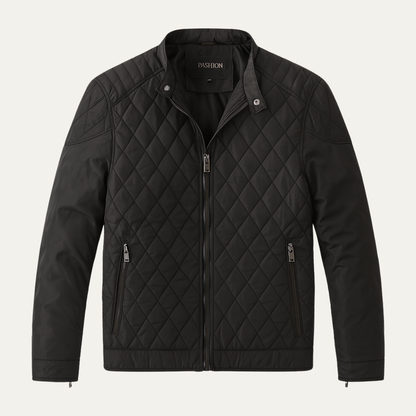 Crestfall Men's Quilted Padded Jacket Warm Zip Up - Fashinoza