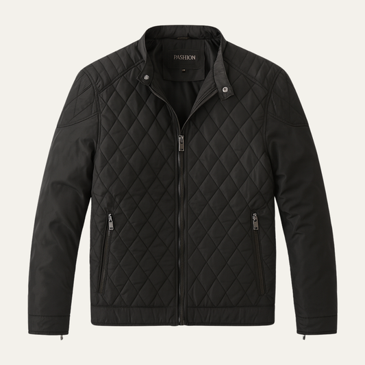 Crestfall Men's Quilted Padded Jacket Warm Zip Up - Fashinoza