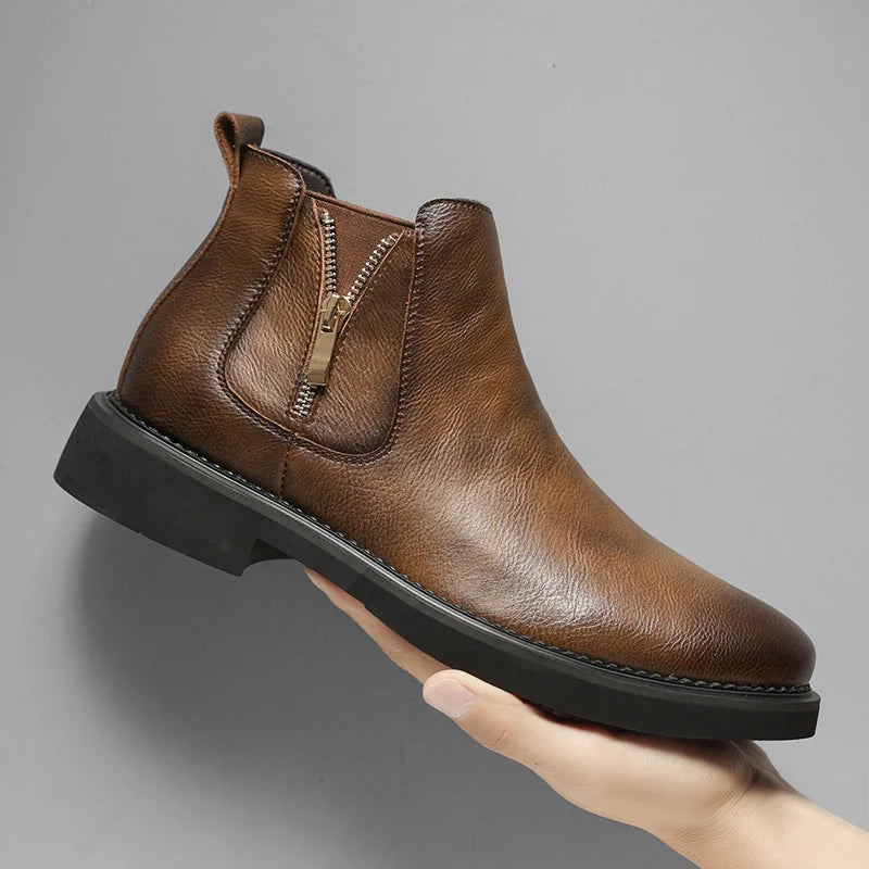 Men's Vintage Leather Chelsea Boots