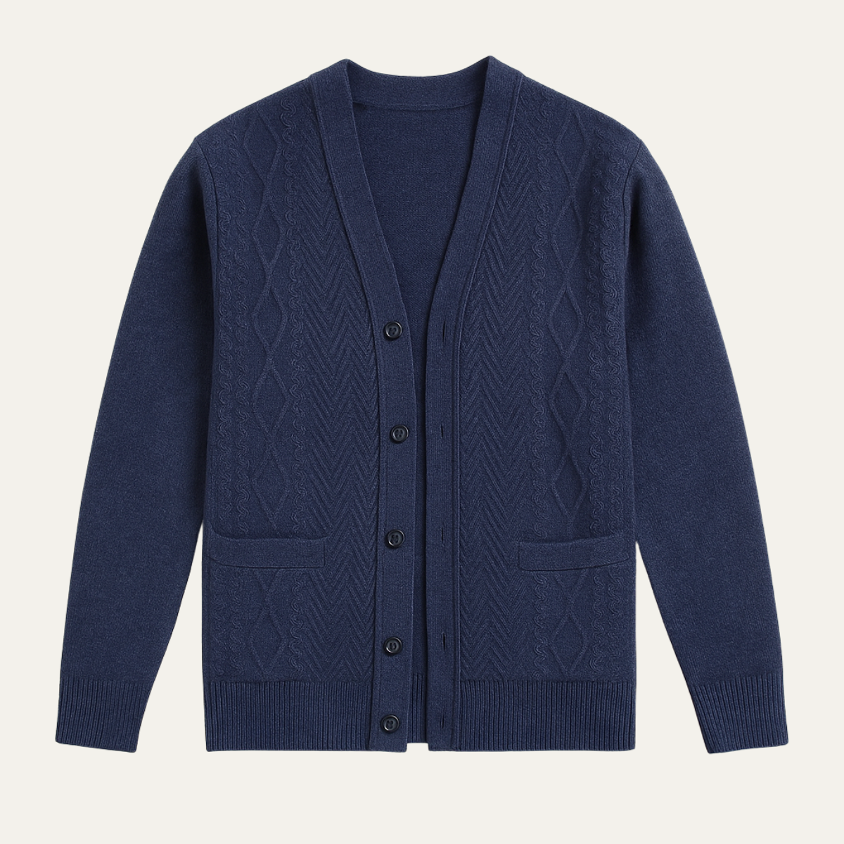 Men's V Neck Knitted Cardigan Casual Button Up - Fashinoza
