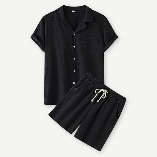 Linen Relaxed Fit Pants Set - 
Fashinoza