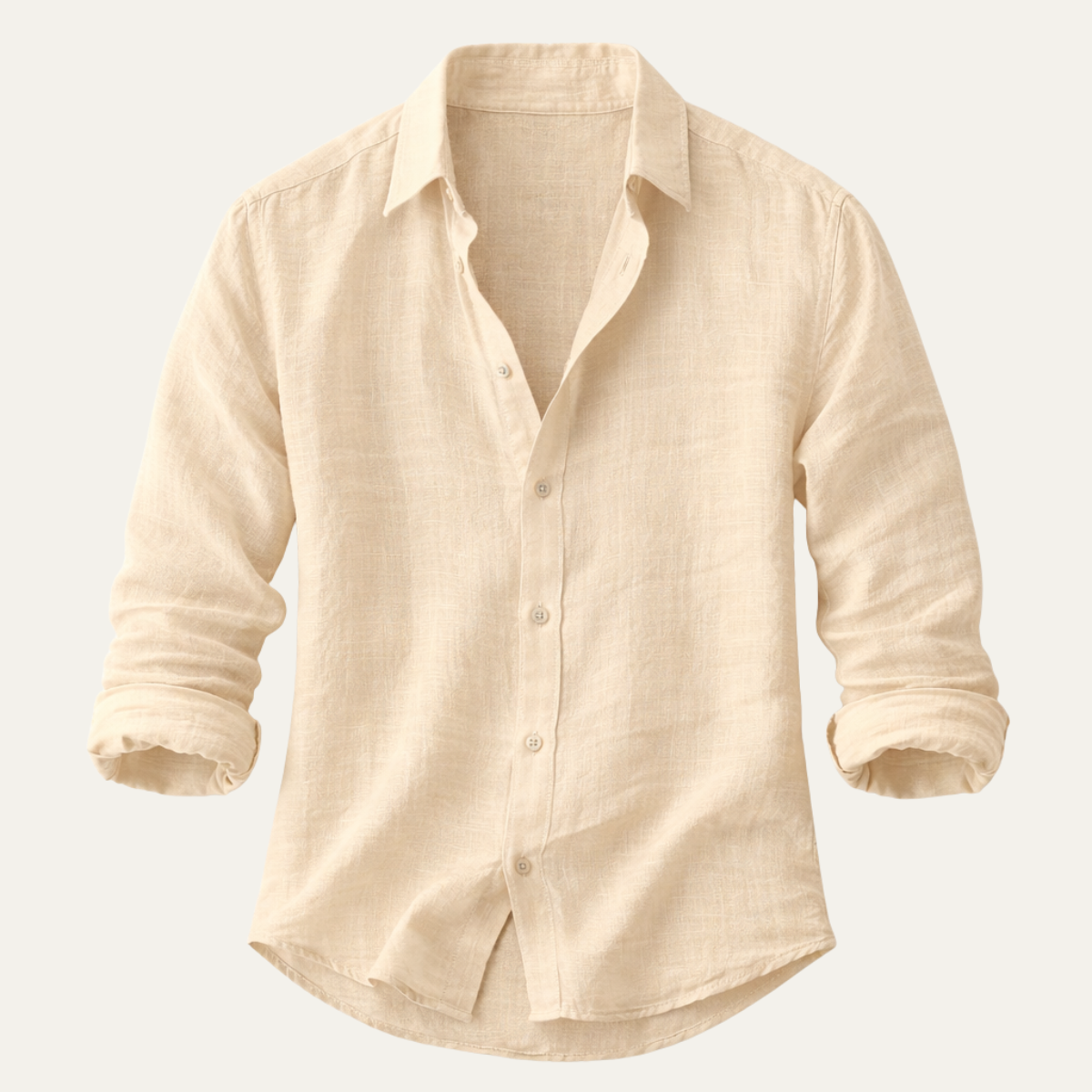 Men's Cotton Linen Beach Shirt - Fashinoza