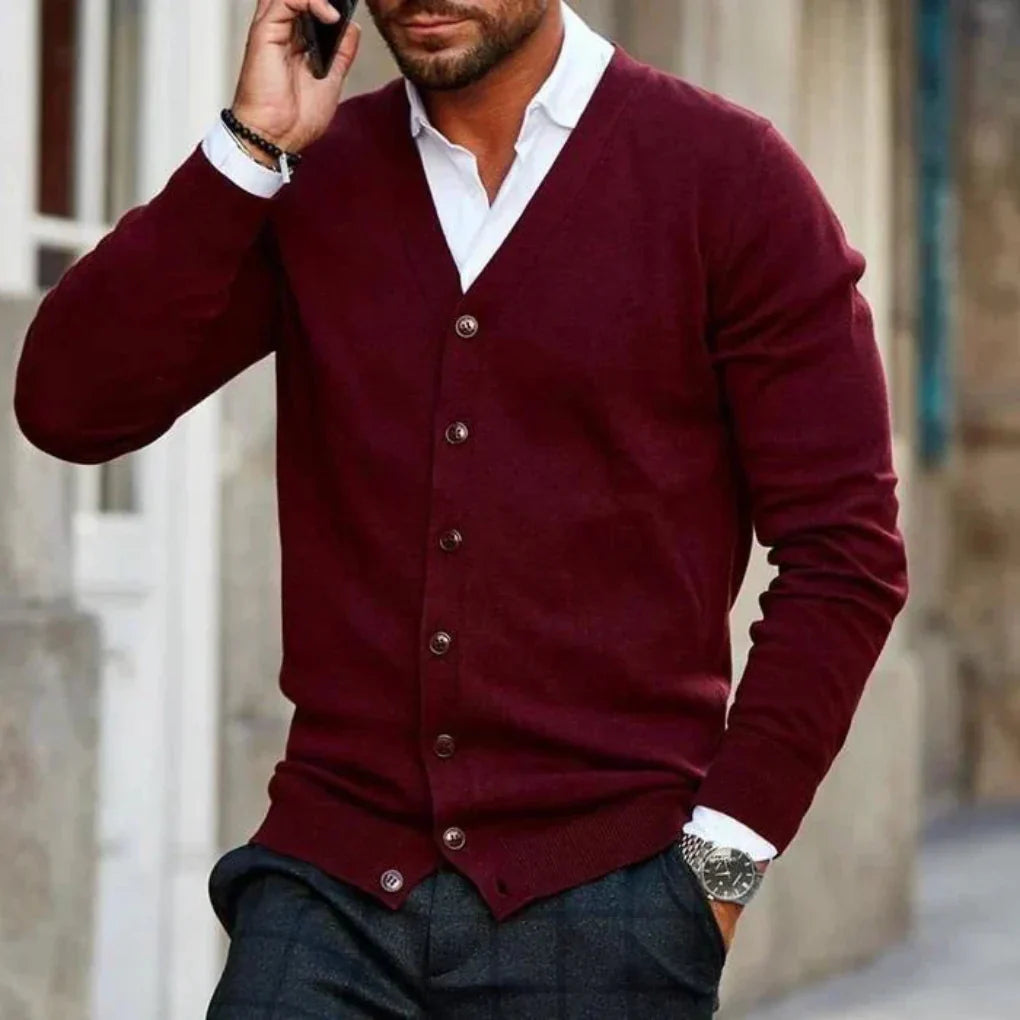 Men's Cotton Cardigan Casual Style - Fashinoza