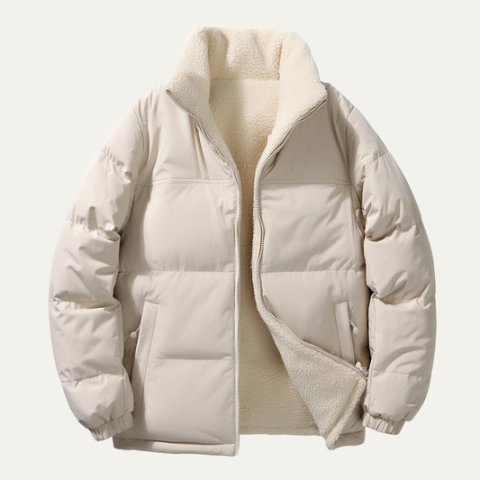Men's Wool Cotton Double Sided Warm Coat - Fashinoza