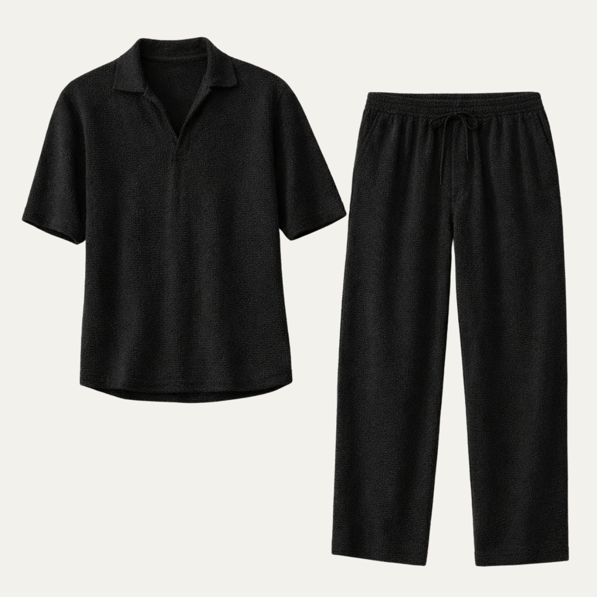 Men's Relaxed Fit Summer Shirt And Pants Set - Fashinoza