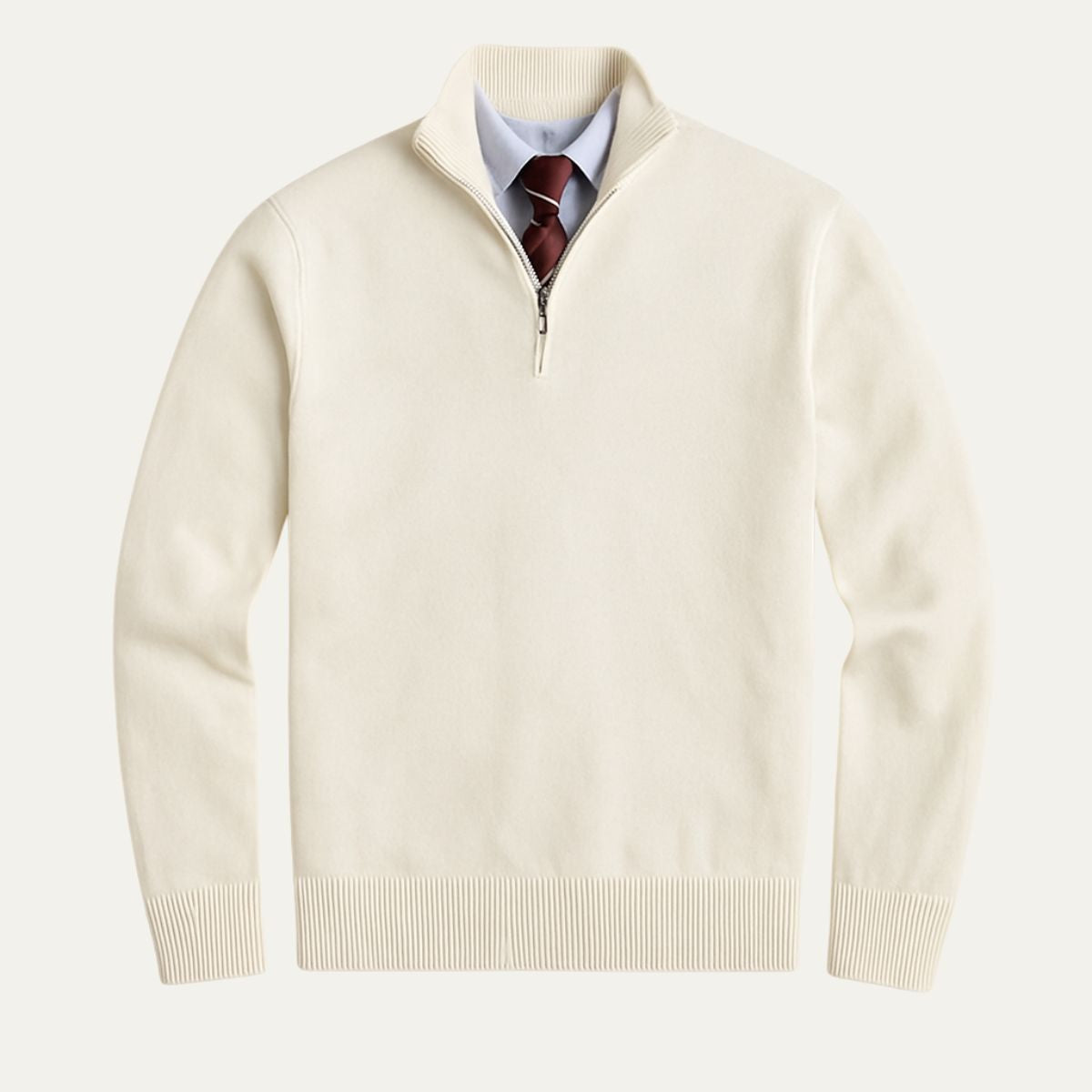 Men's Modern Quarter Zip Sweater - Fashinoza