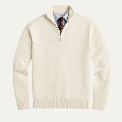 Men's Modern Quarter Zip Sweater - Fashinoza