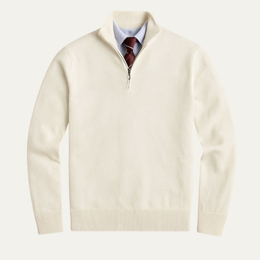Men's Modern Quarter Zip Sweater - Fashinoza