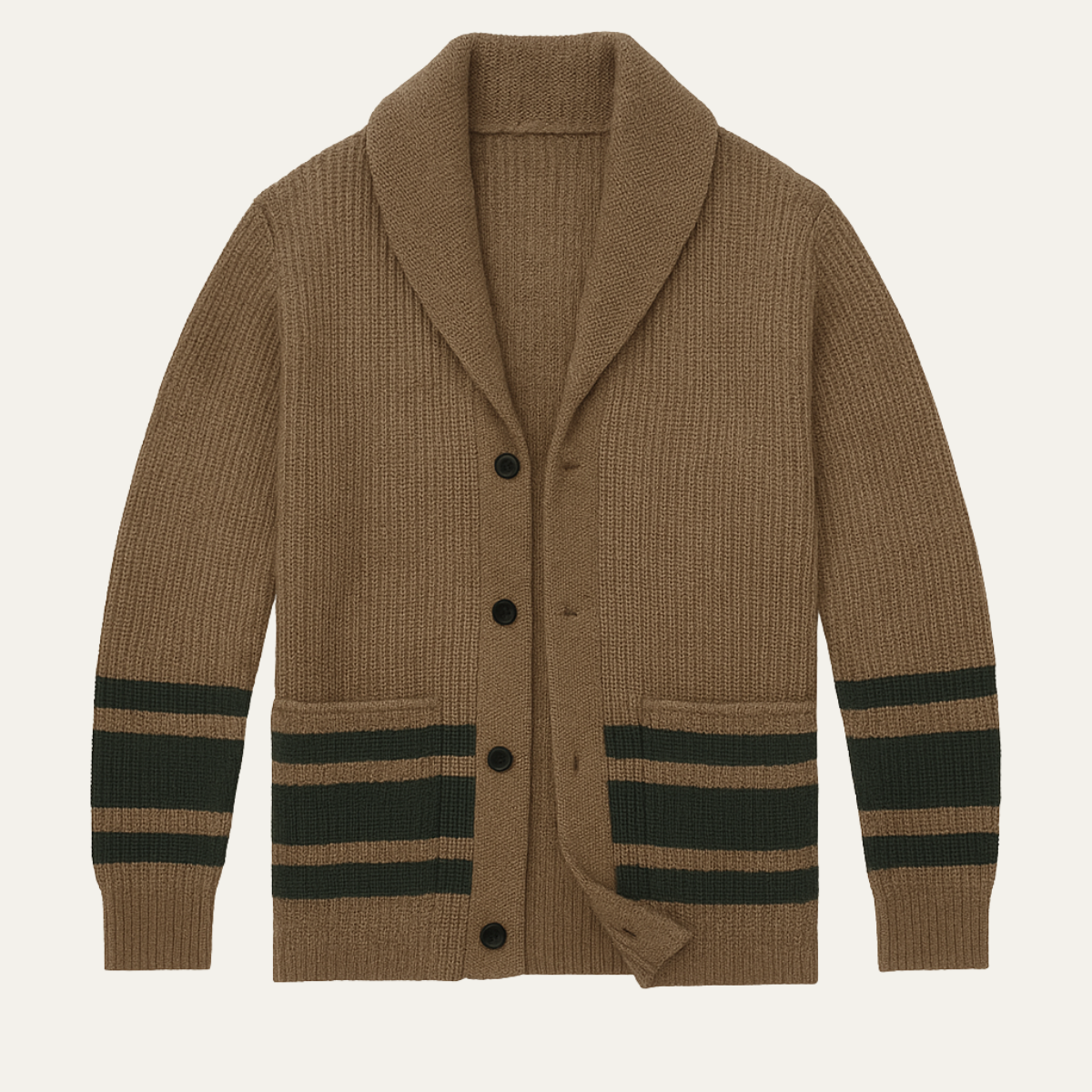 Men's Vintage Thick Knit Cardigan - Fashinoza