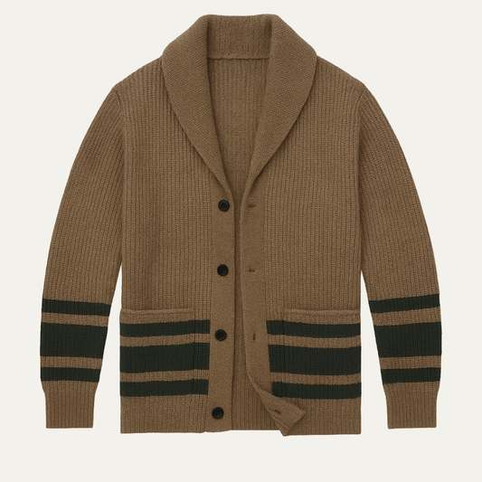 Men's Vintage Thick Knit Cardigan - Fashinoza