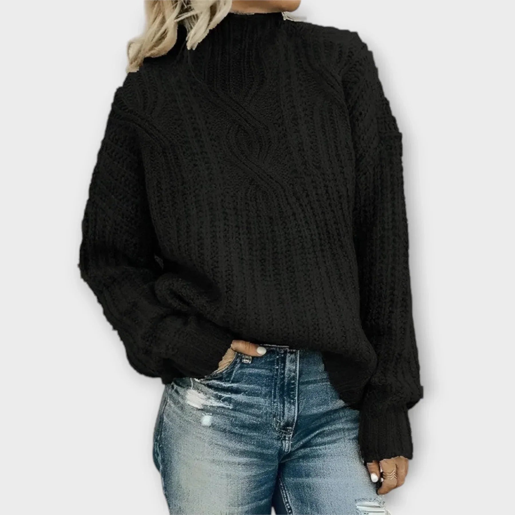 Women's High-Neck Sweater Modern - Fashinoza