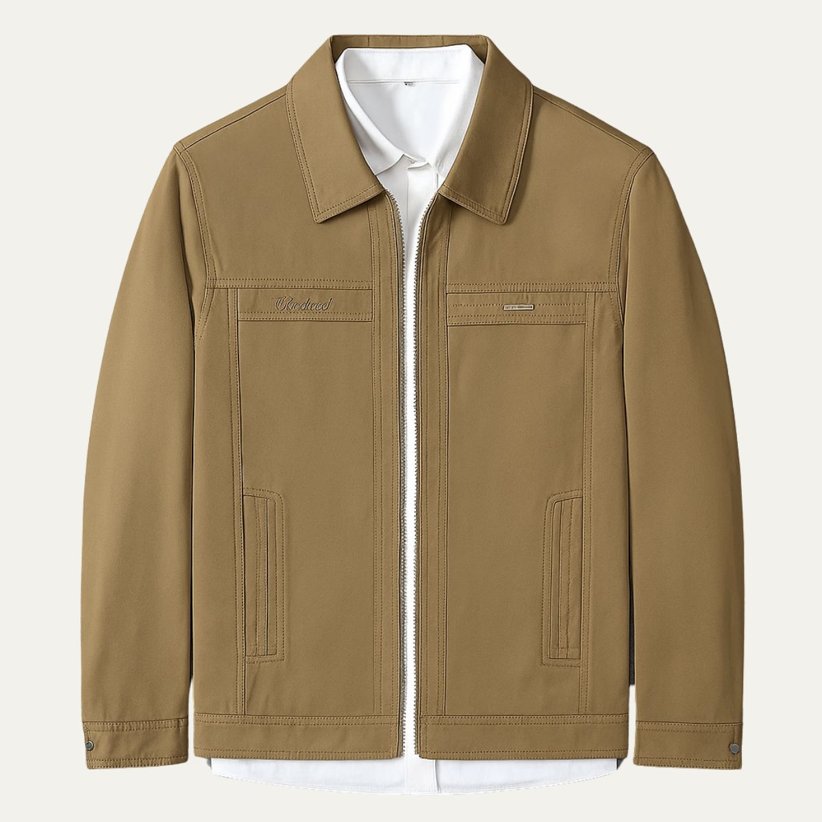 Men's Cotton Harrington Jacket Zip Front - Fashinoza