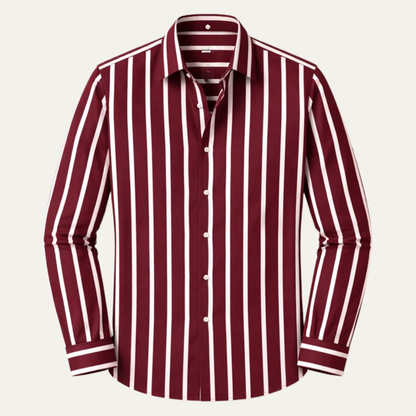 Men's Casual Stripe Shirt Multicolor Cotton - Fashinoza