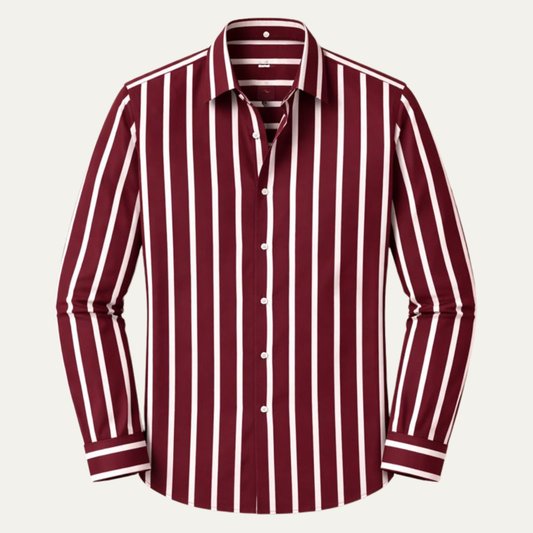Men's Casual Stripe Shirt Multicolor Cotton - Fashinoza