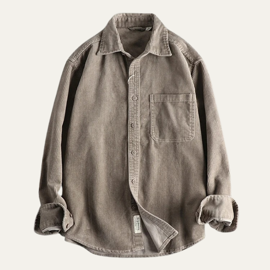 Men's Corduroy Shirt Jacket Vintage - Fashinoza