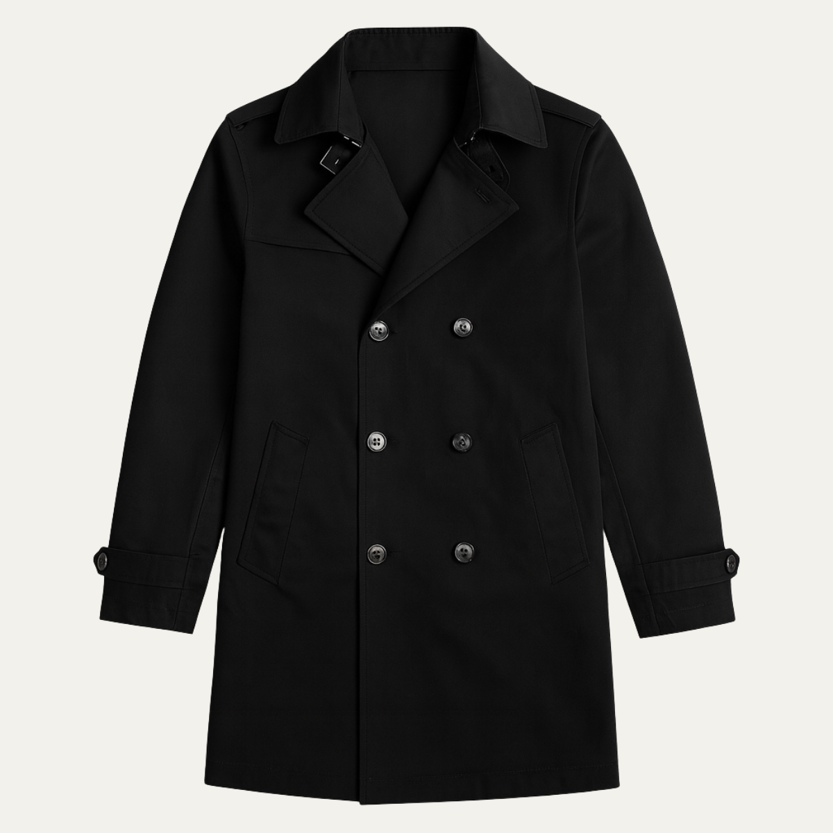 Stromboli Men's Slim Single Breasted Trench Coat - Fashinoza