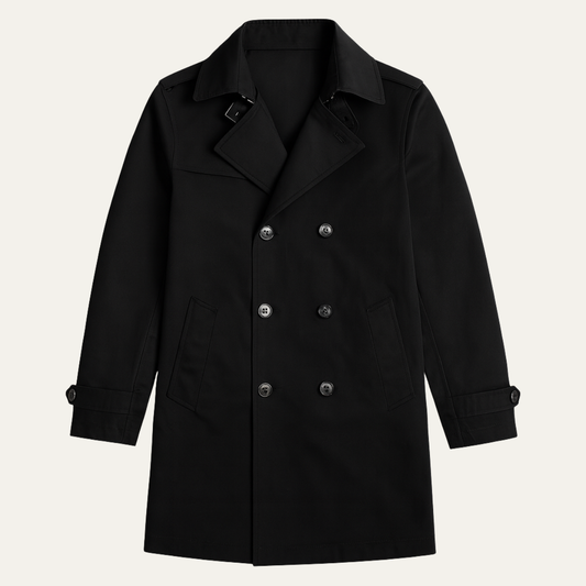 Stromboli Men's Slim Single Breasted Trench Coat - Fashinoza