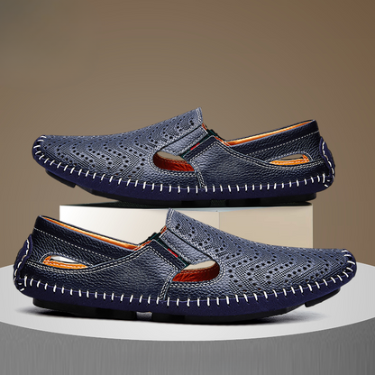 Men's Leather Summer Sandals - 
Fashinoza