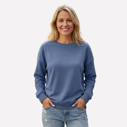 Women's Crew Neck Sweatshirt Cotton - Fashinoza