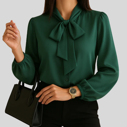 Women's Blouse with Bow Detail - Fashinoza