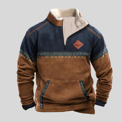 Men's Long-Sleeve Winter Sweater - Fashinoza