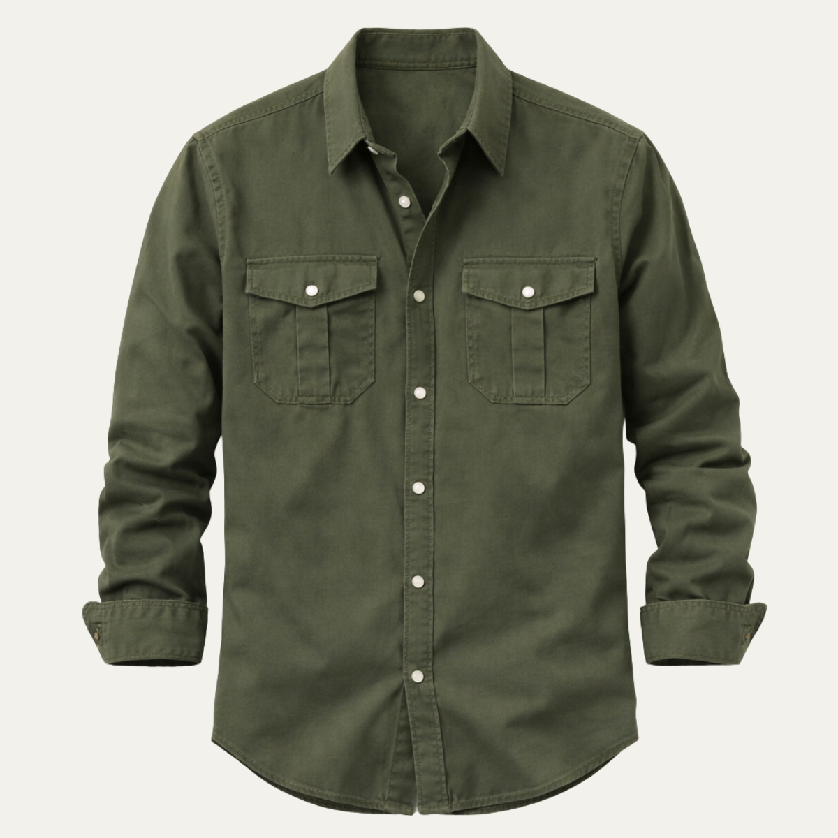 Men's Retro Button Up Shirt Solid - Fashinoza