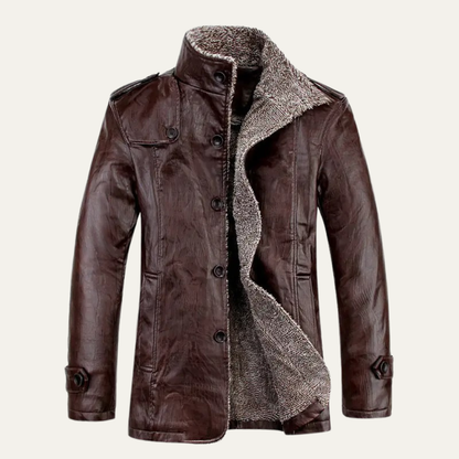Men's Fleece Lined Leather Jacket