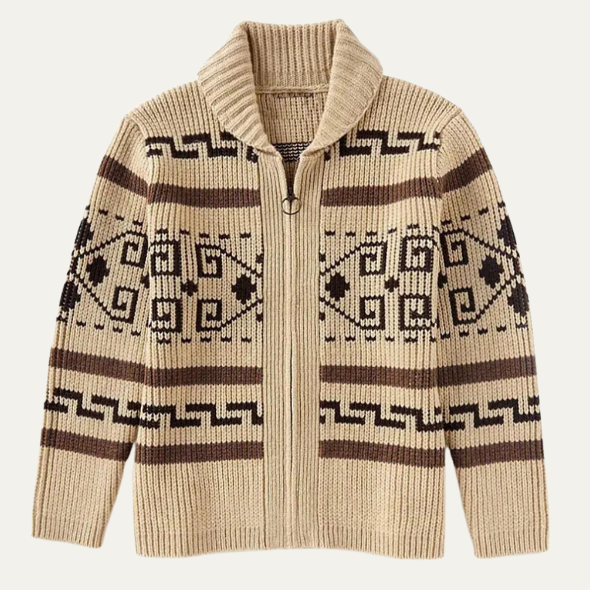 Men's Cashmere Cardigan Shawl Collar Button Up Knit - Fashinoza