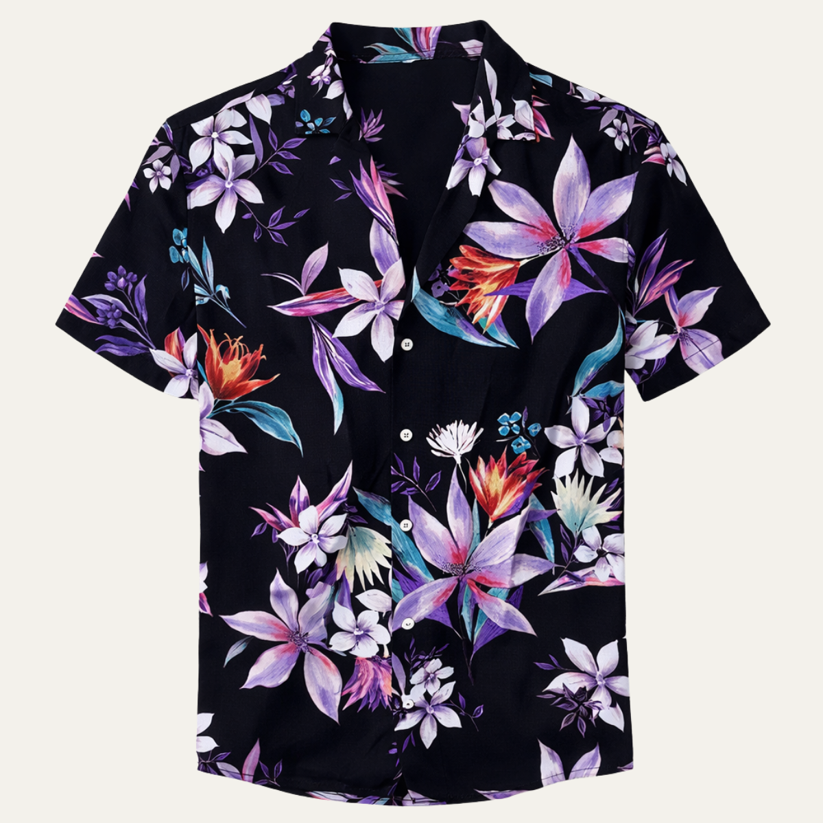 Men's Hawaiian Shirt Lightweight Coconut Print - Fashinoza