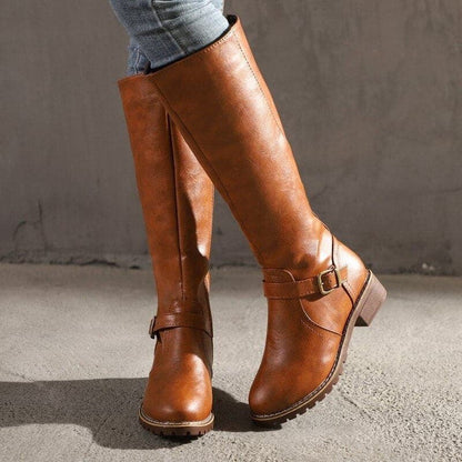 Claire | Classic Buckle Knee-High Boots for Women