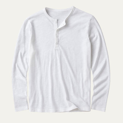 Men's Long Sleeve Cotton Polo Shirt