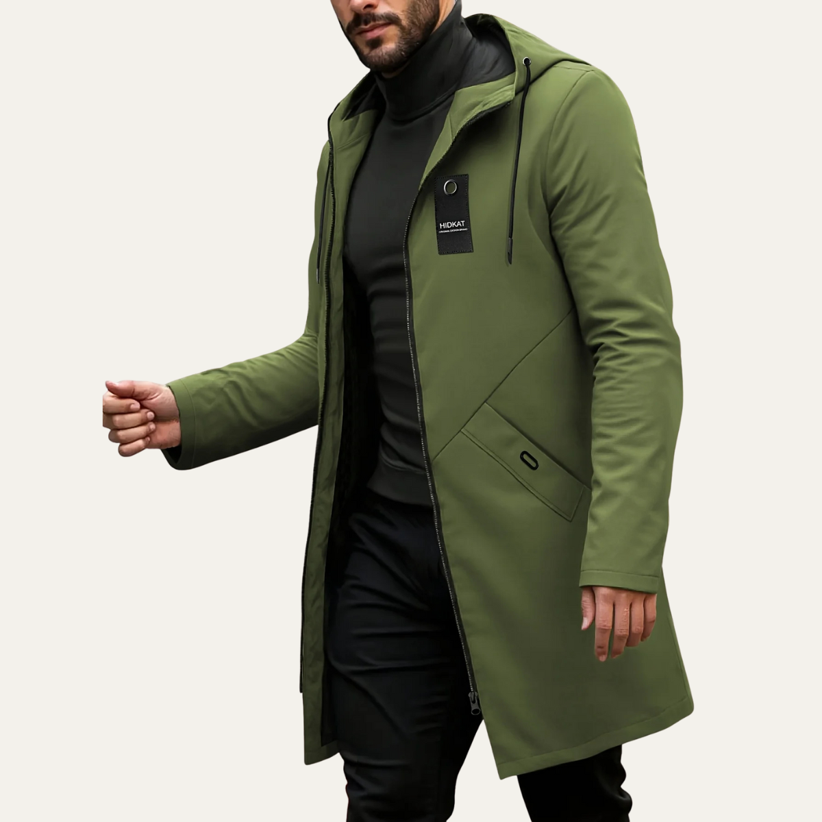 Men's Lightweight Drawstring Hooded Jacket
