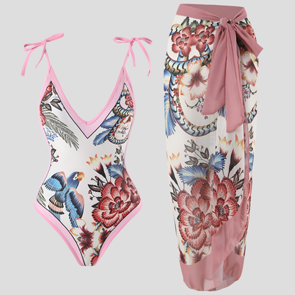 Women's Ruffled One Piece Swimsuit