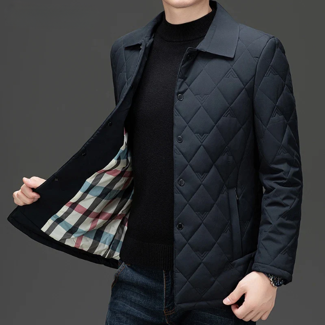 Tomston Mens Diamond Quilted Jacket - 
Fashinoza