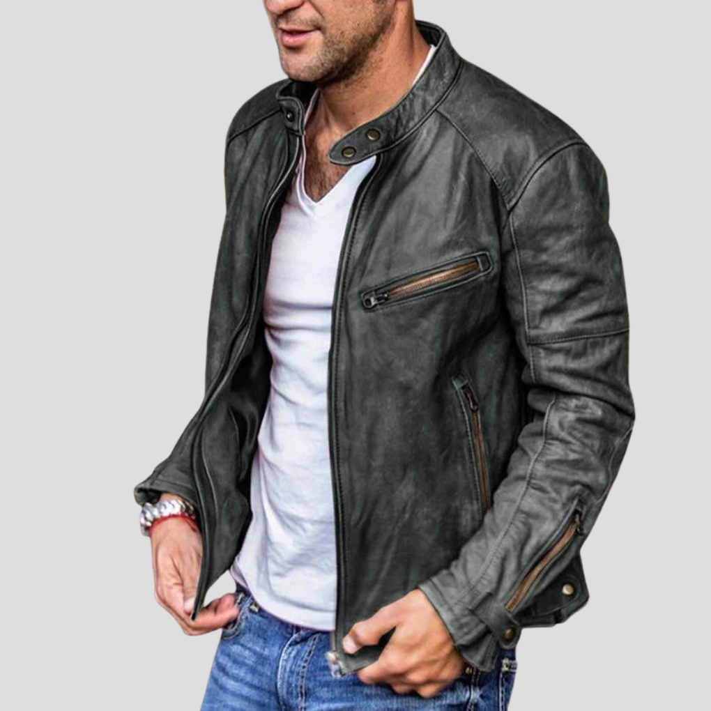 Men's Stand Collar Jacket Everyday Wear - Fashinoza