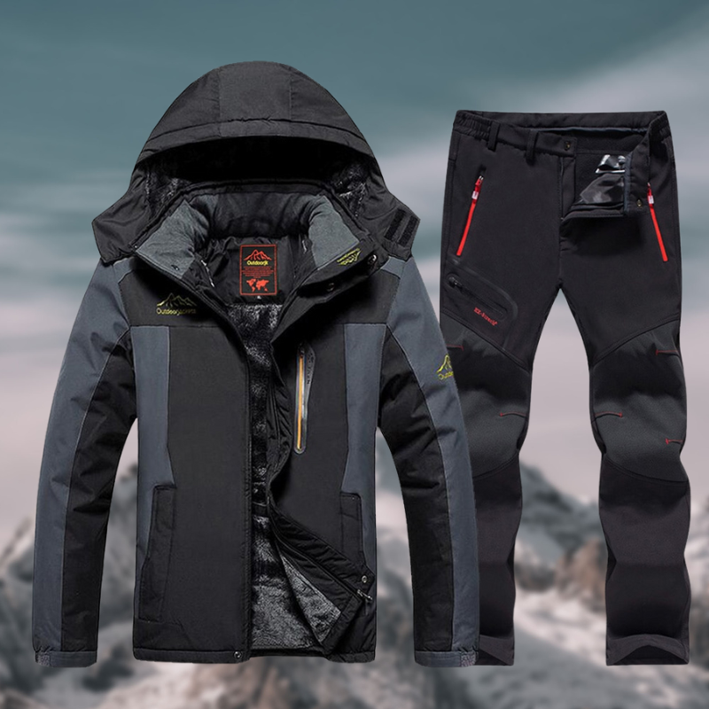 Men's Waterproof Winter Jacket And Pants Set - 
Fashinoza
