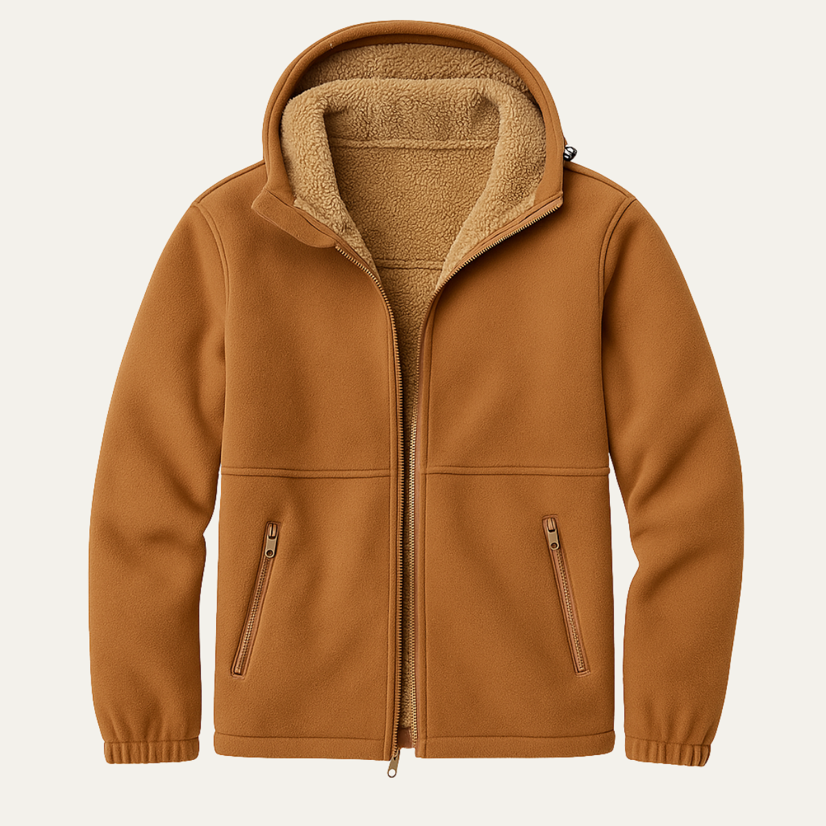 Men's Soft Shell Hooded Jacket Fleece Lined Thick Winter - Fashinoza