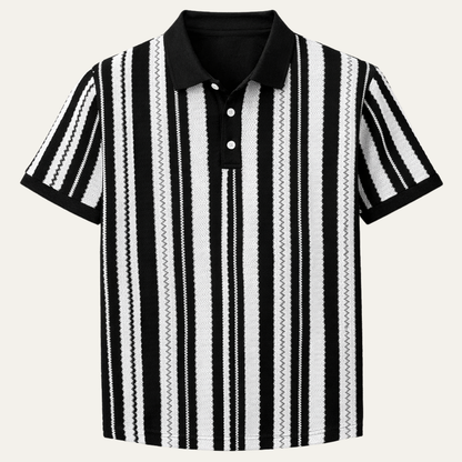 Men's Striped Polo Shirt Knit - Fashinoza