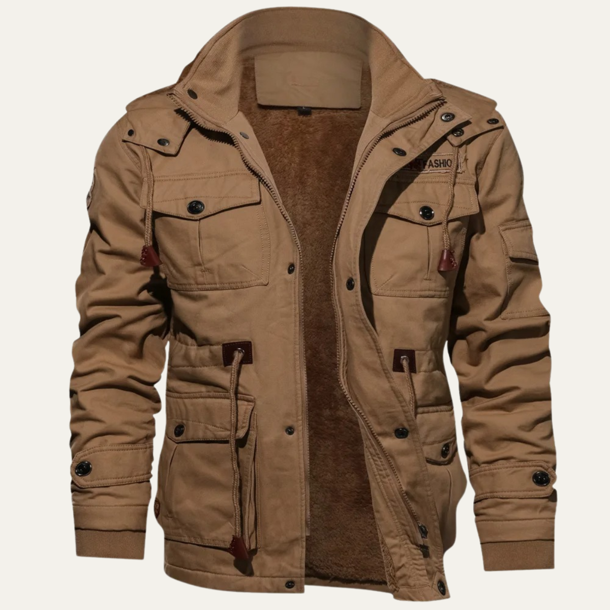 Fenwick Men's Hooded Winter Jacket Thick Plush Lining - Fashinoza