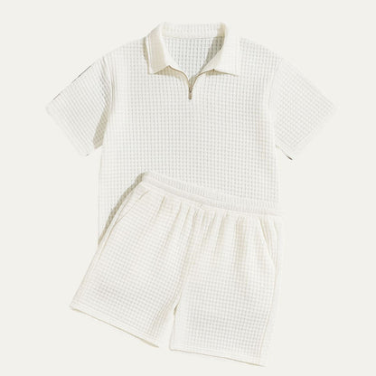Men's Polo Shirt And Shorts Set